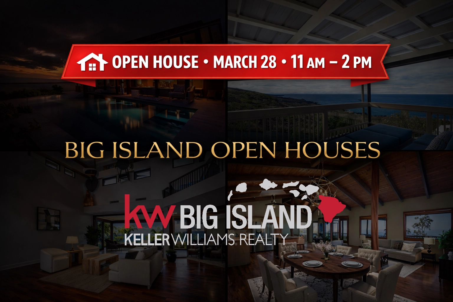 KW Big Island Open Houses March 28 2026